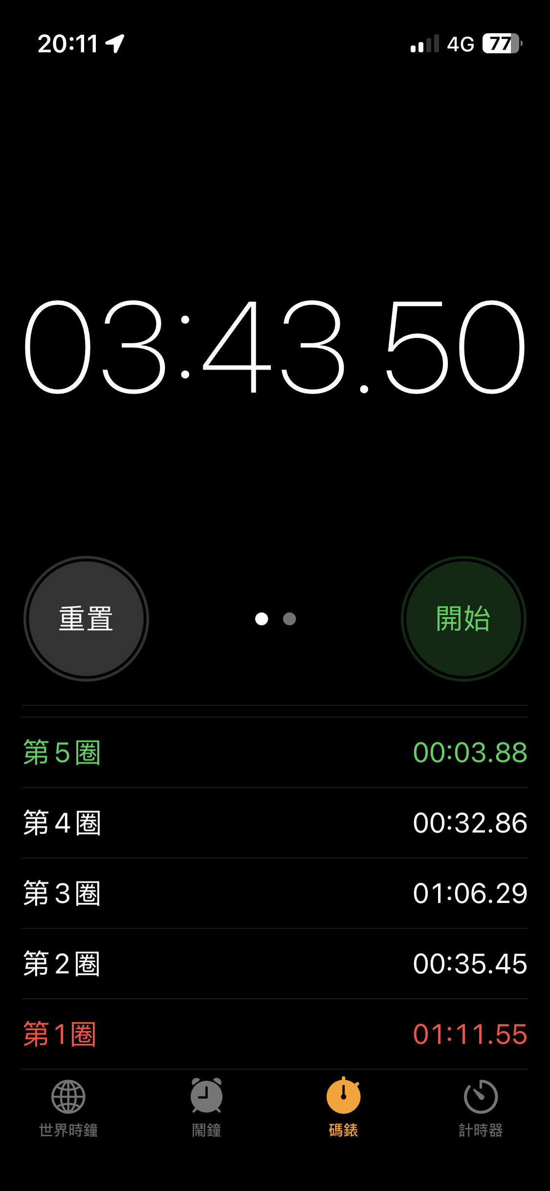 3.深蹲比賽秒數